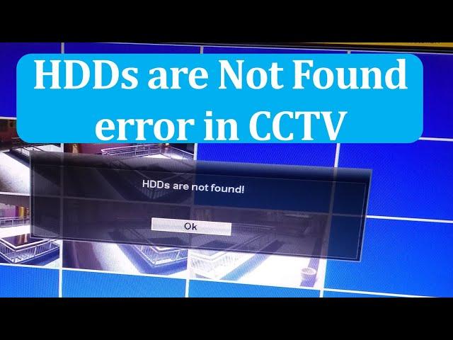 fixing HDD not found Error in CCTV DVR