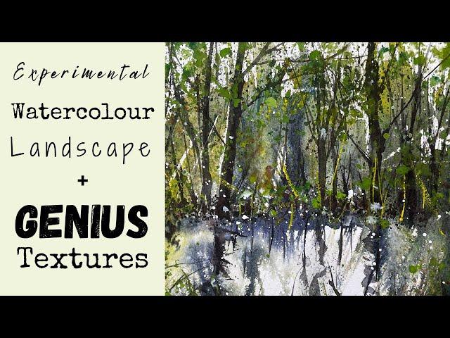 Experimental Watercolour Landscape + Genius Texture Hacks