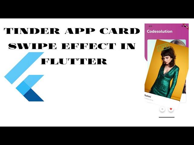 create a swipe card effect like the tinder app in flutter