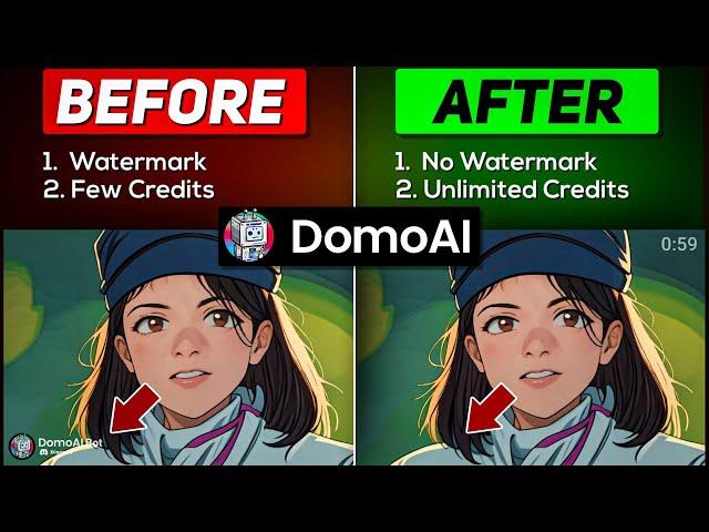 DomoAi No Watermark And unlimited Credits Trick 2024 || Domo Ai Watermark Remove || By Nithish Fx