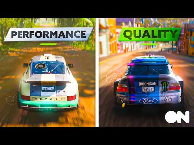 Forza Horizon 5 | PERFORMANCE MODE VS QUALITY MODE (60fps vs 30fps) | Xbox Series X Gameplay