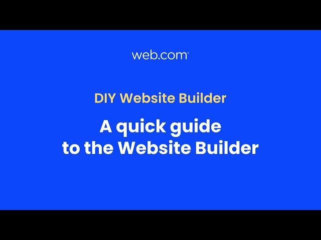 Quick Guide to the Website Builder