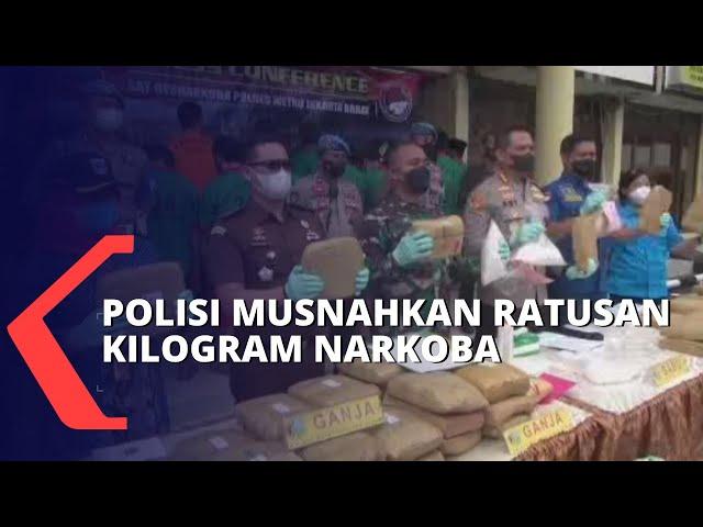 Satresnarkoba Polres Metro Jakarta Barat Musnahkan Ratusan Kilogram Narkoba