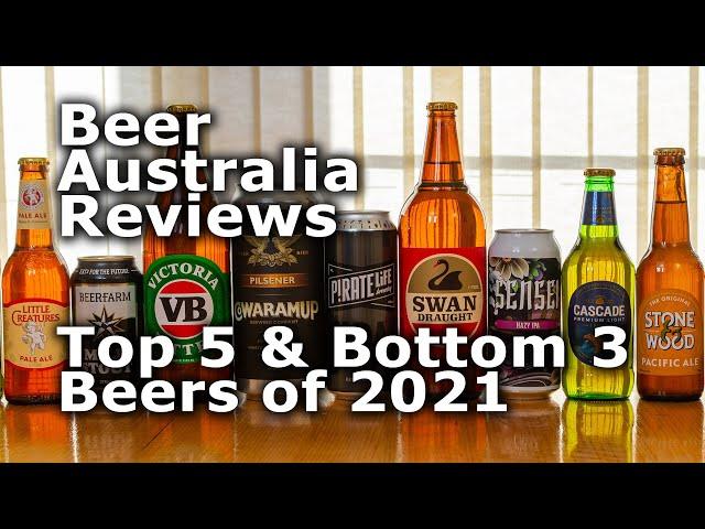 Beer Australia Reviews top 5 & bottom 3 beers 2021