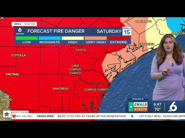 ON ALERT: Red Flag Warning in place Friday with Extreme Fire Danger Saturday (3-14-25)