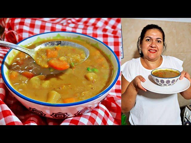 SOPA DE LEGUMES NUTRITIVA PARA SE ESQUENTAR | FÁCIL E RÁPIDA