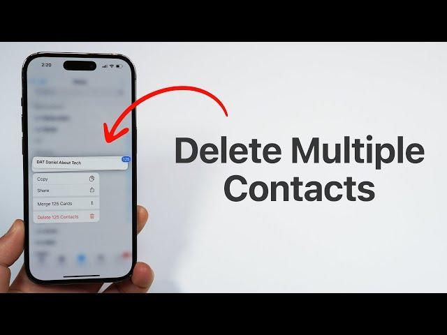 How To Delete Multiple iPhone Contacts At Once!!