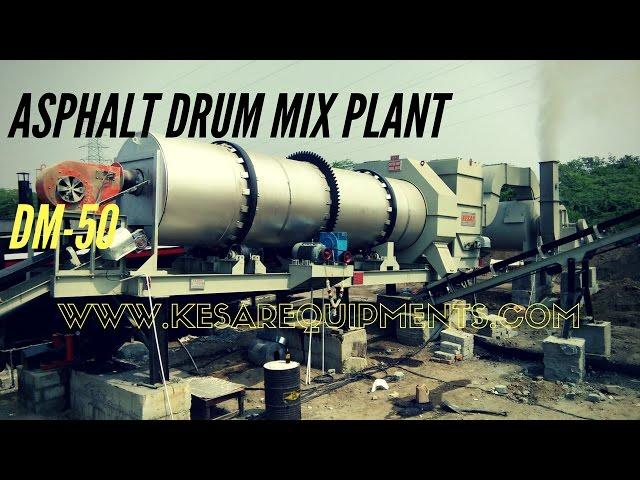 Asphalt Drum Mix Type Hot Mix Plant Model DM-50 Capacity(60-90 T/H) Working Video