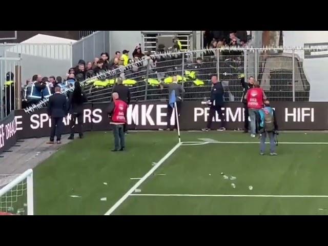 Hele video van de rellen FC Den Bosch - TOP Oss.