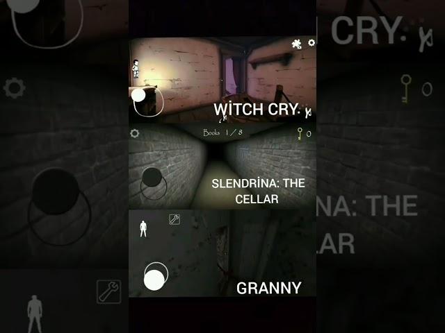 Witch Cry 1.0.5 vs Slendrina: The Cellar 1.8.6 vs Granny 1.8 Jumpscare #shorts #short #horrorgaming