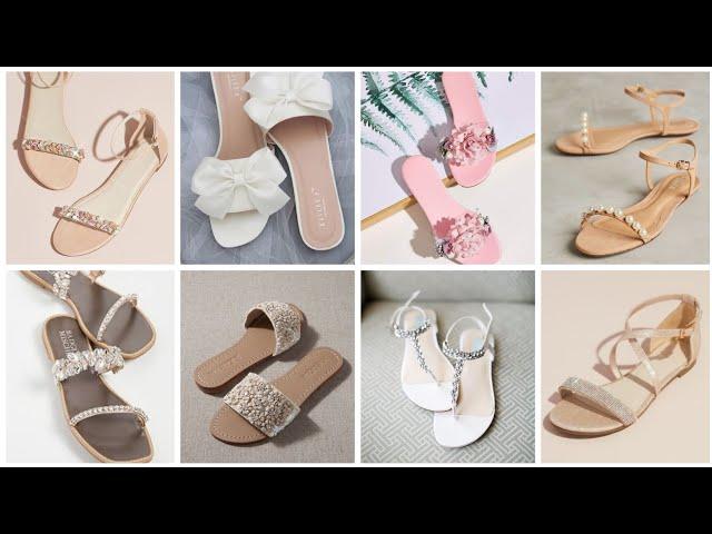 Latest Flat Sandals Eid Collection 2023 for Girls - Stylish Flats Shoes Design