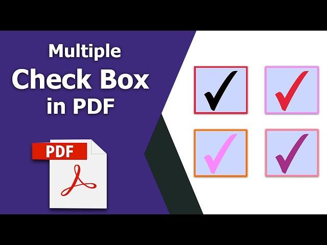 How to add multiple checkboxes in PDF using Adobe Acrobat Pro DC