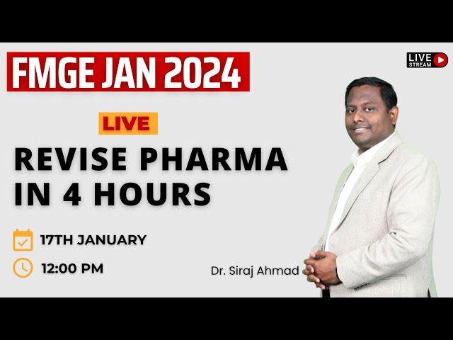 Revise Pharma in 4 Hours : Join Dr. Siraj Ahmad's PYQ's Series