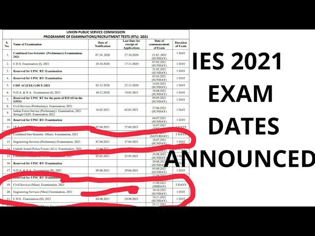 #ESE #IESexamdate2021 #IRMS #IES IES 2021 Exam date and notification ll Exam pattern & strategy ll