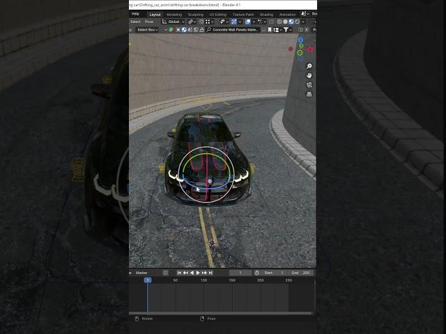 How i create Realistic drifting Car Animation in Blender  #cgi #blender  #blenderguru