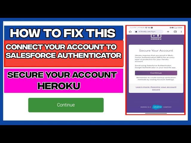 How To Connect Your Heroku Account To Salesforce Authenticator || Secure Your Heroku Account