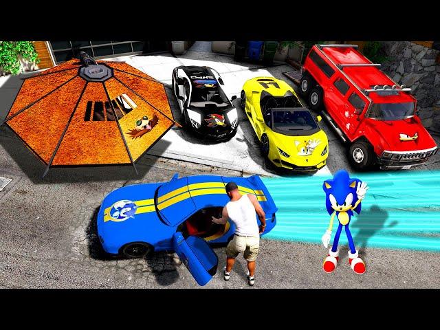 Collecting SONIC SUPER CARS in GTA 5!