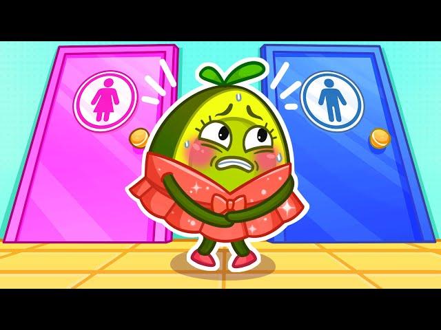 Which Restroom Should Avocado Baby Go to? Potty Training || Funny Stories for Kids by Pit & Penny 