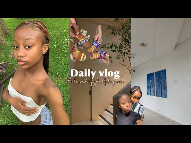 Daily Vlog| sushi,sleepover,boba,goldreef\South African YouTuber