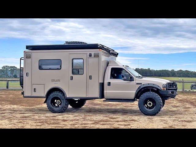 F-350 4x4 Ambulance converted to a beautiful Expedition Truck Camper