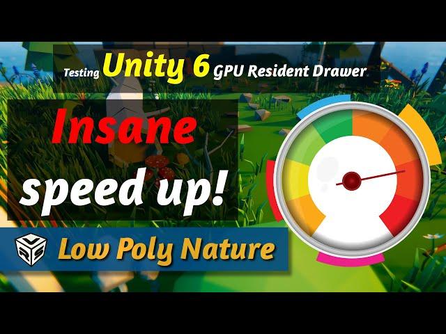 Unity 6 GPU Resident Drawer is Insanely Good - Testing Low Poly Nature asset pack.