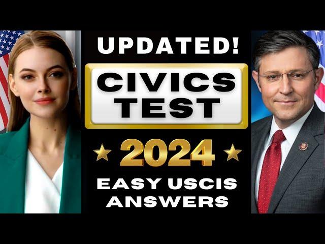 2024 Random 100 Civics Test for US Citizenship, New Speaker, Ciudadania Americana, Ciudadania