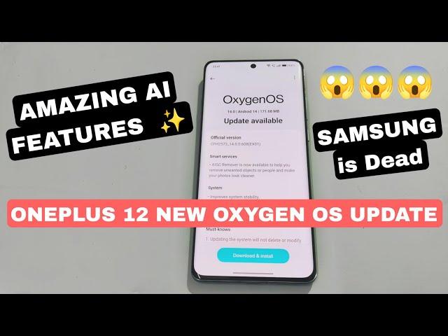 OnePlus 12 New Oxygen OS update getting AI features  |  New Oxygen OS Update on OnePlus 12 got AI