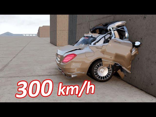 Mercedes-Maybach S600 v Wall 300 KM/H - BeamNG Drive