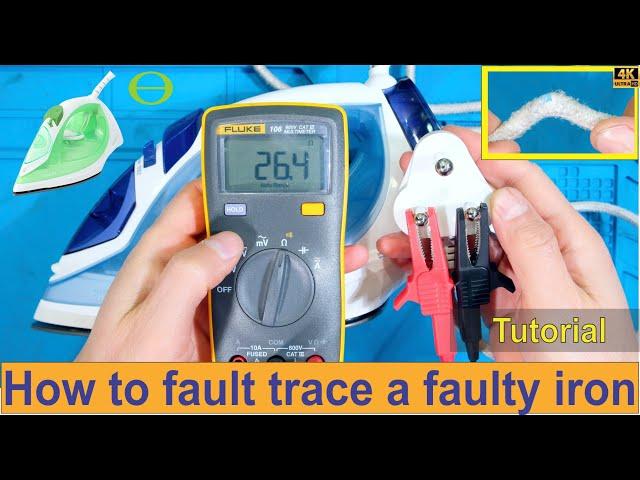 Iron not turning on - no power - How to fault trace a faulty iron - replace electrical power cord