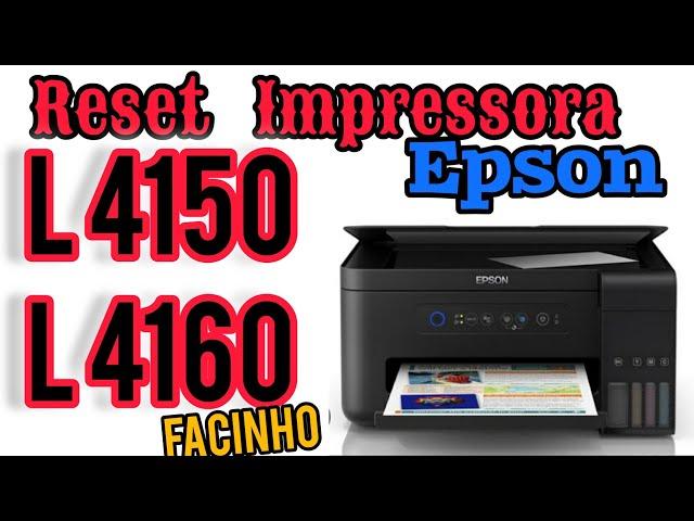 Como Fazer Reset Impressora Epson L4150 L4160 pela Primeira e segunda Vez.