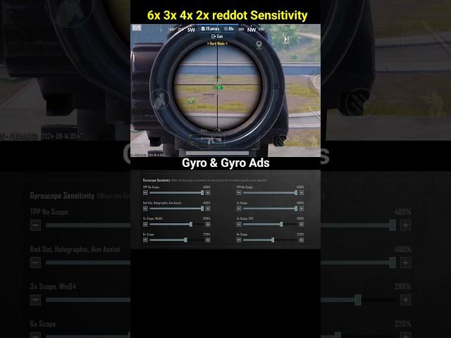  BGMI Scope Setting 2x 3x 4x 6x 8x | New Best Sensitivity Settings | No Recoil #shorts #bgmi #viral