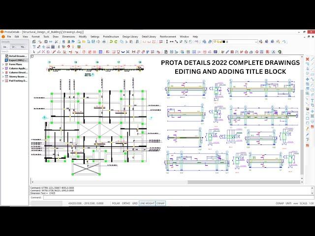 HOW TO EDIT ALL PROTASTRUCTURE DETAILS DRAWINGS IN PROTA DEATAILS & ADD ALL DRAWINGS TO TITLE BLOCK