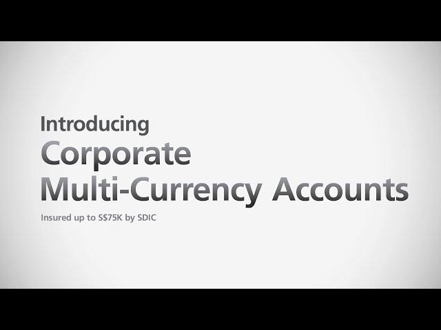 ​Corporate Multi-Currency Accounts - Manage Foreign Currencies With Ease