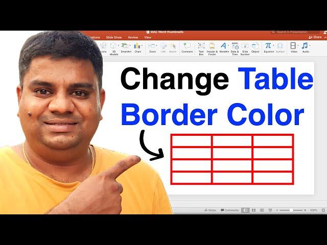 How To Change Table Border Color and Thickness In PowerPoint