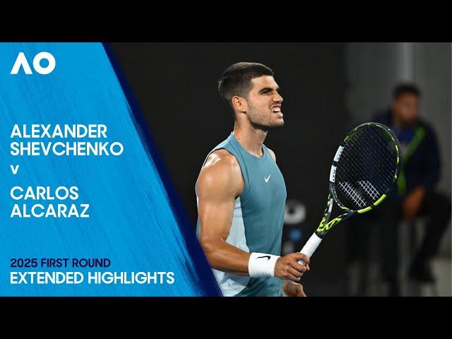 Alexander Shevchenko v Carlos Alcaraz Extended Highlights | Australian Open 2025 First Round