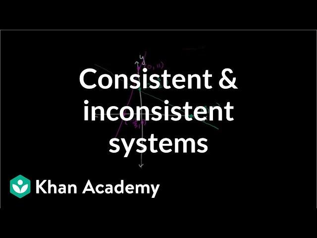 Consistent and inconsistent systems | Algebra II | Khan Academy