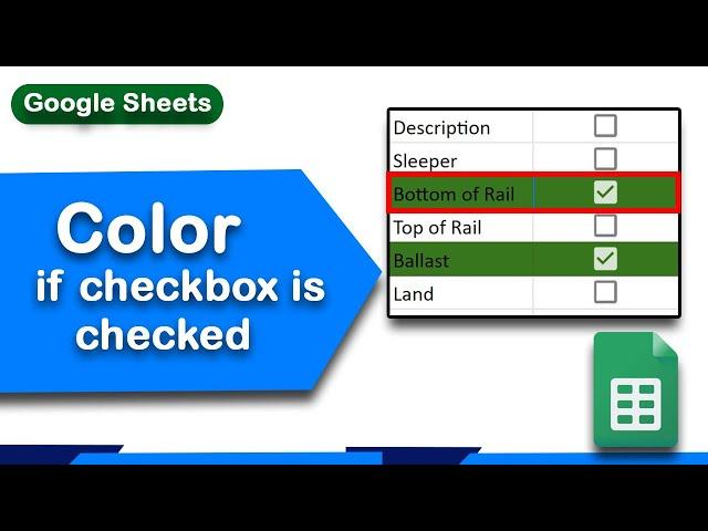 How to turn cell color if checkbox is checked in Google Sheets