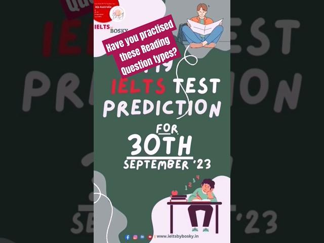 Practise these IELTS Reading Question types for 30 September'23 exam #ieltsprediction #ieltsreading