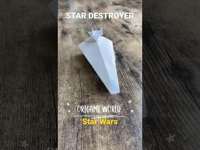 STAR DESTROYER ORIGAMI TUTORIAL STAR WARS ART | TIE FIGHTER DARTH VADER ORIGAMI | DIY STAR WARS