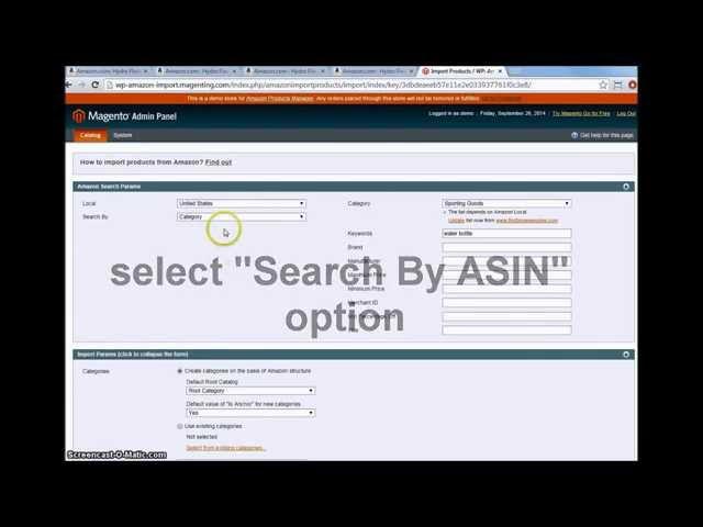 How to import Amazon products to Magento by ASIN -  Amazon Magento extension