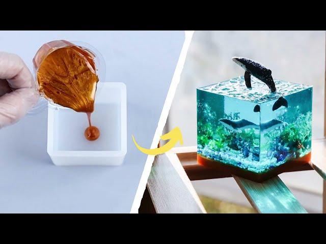 How to Make a DIY Miniature Underwater Diorama| Resin Art| Let's Resin