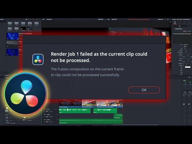 How to fix Render Job has failed in Davinci Resolve - Quick guide