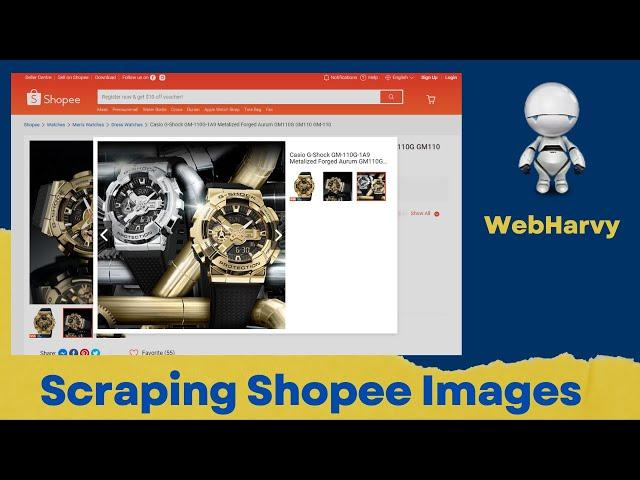 Scraping Shopee Product Images | Multiple Image Scraping | WebHarvy