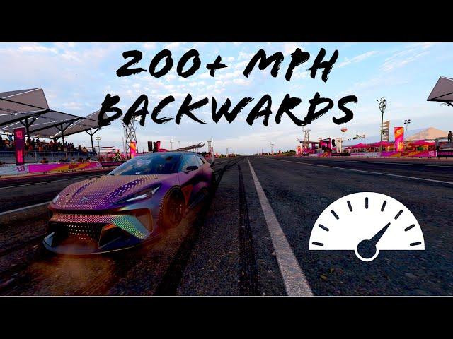 going 200+ mph in reverse