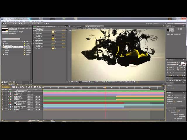 After Effects Tutorial - Ink Drops Logo Reveal Customization