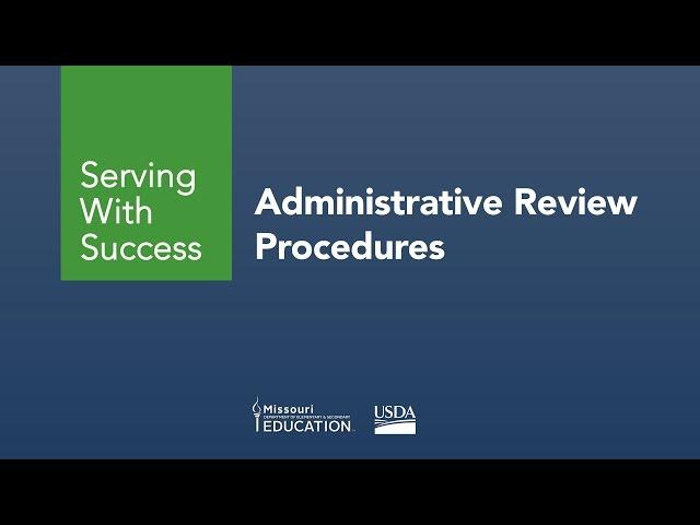 Administrative Review Procedures