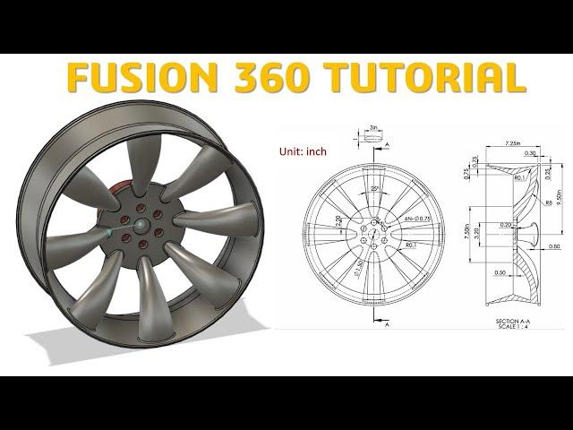 Fusion 360 Tutorial #58 | 3D Modeling Wheel Rim