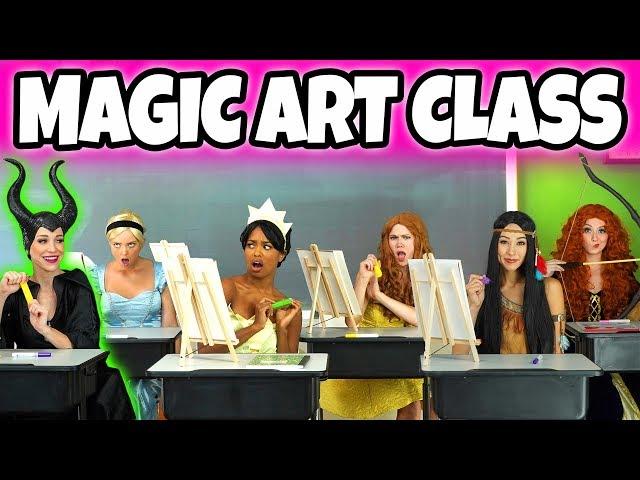 DISNEY PRINCESS MAGIC ART CLASS. (With Tiana, Pocahontas, Merida, Belle, and Cinderella) Totally TV