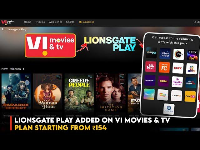 Lionsgate Play Added on VI Movies And TV: Plan Starts From ₹154, 15+ OTT in One, VIMTV